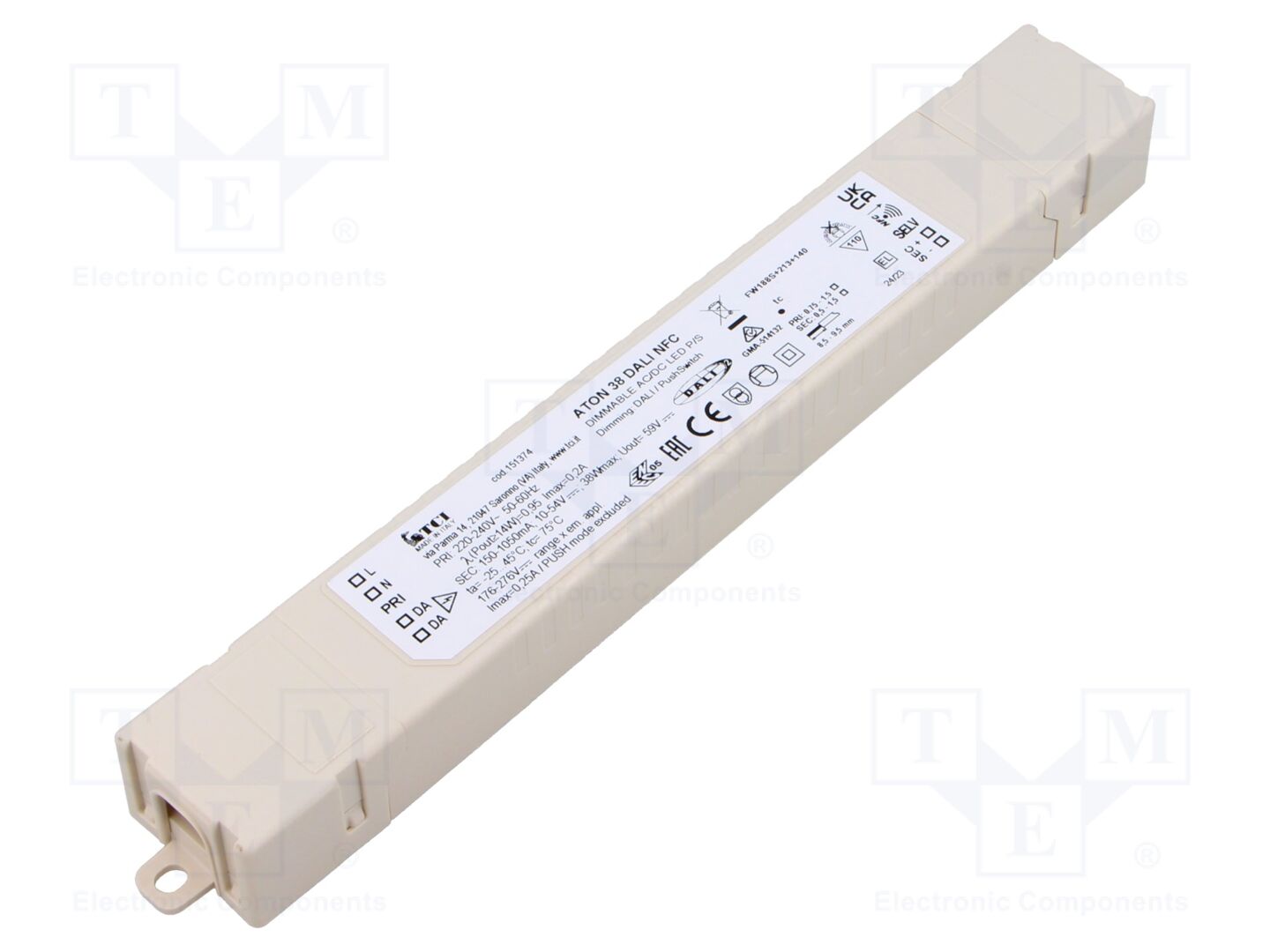 TCI ATON 38 DALI NFC LED-virtalähde 10-54VDC 150mA-1.05A IP20