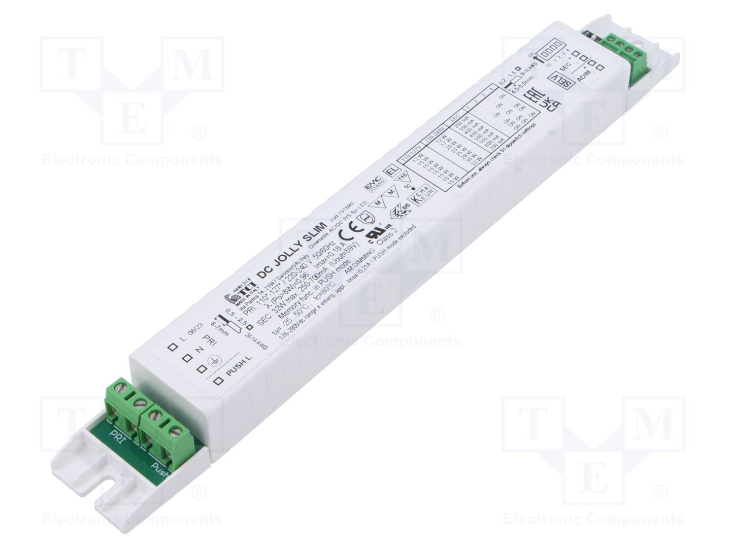 TCI DC JOLLY SLIM 151680 LED-verkkolaite 2-53VDC 250-700mA