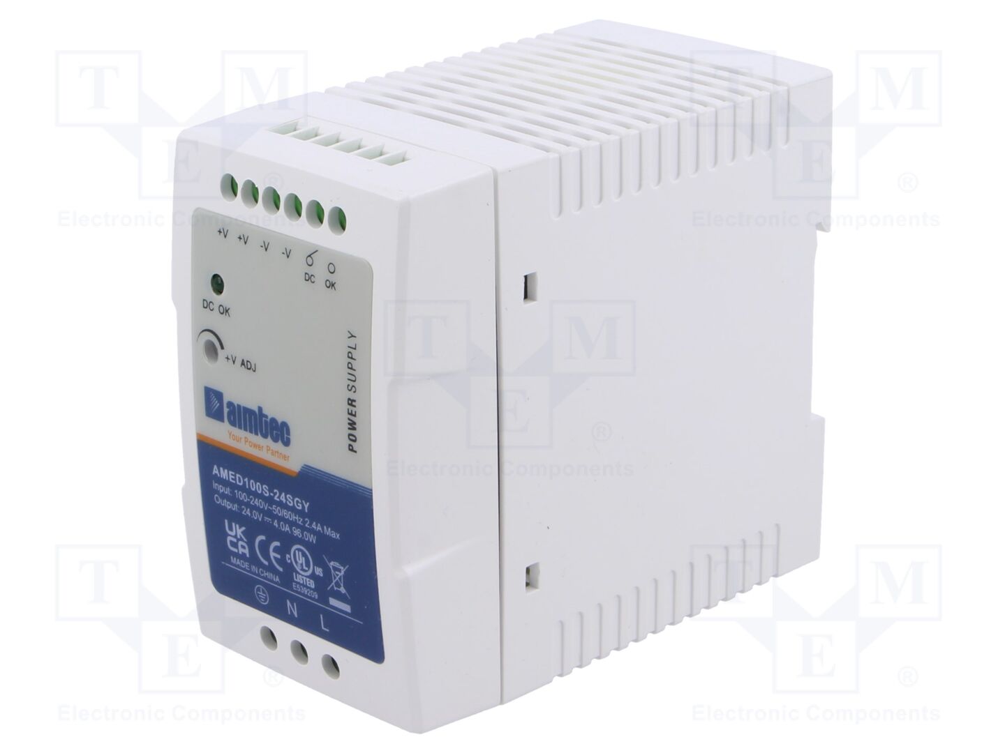 AIMTEC AMED100S-24SGY DIN-kiskoon asennettava kytkentävirtalähde 96W 24VDC
