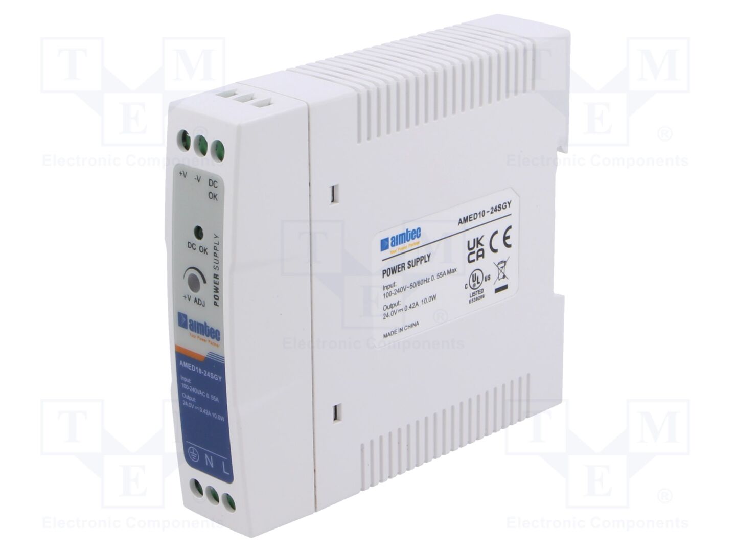 AIMTEC AMED10-24SGY DIN-kiskoon asennettava kytkentävirtalähde 10W 24VDC