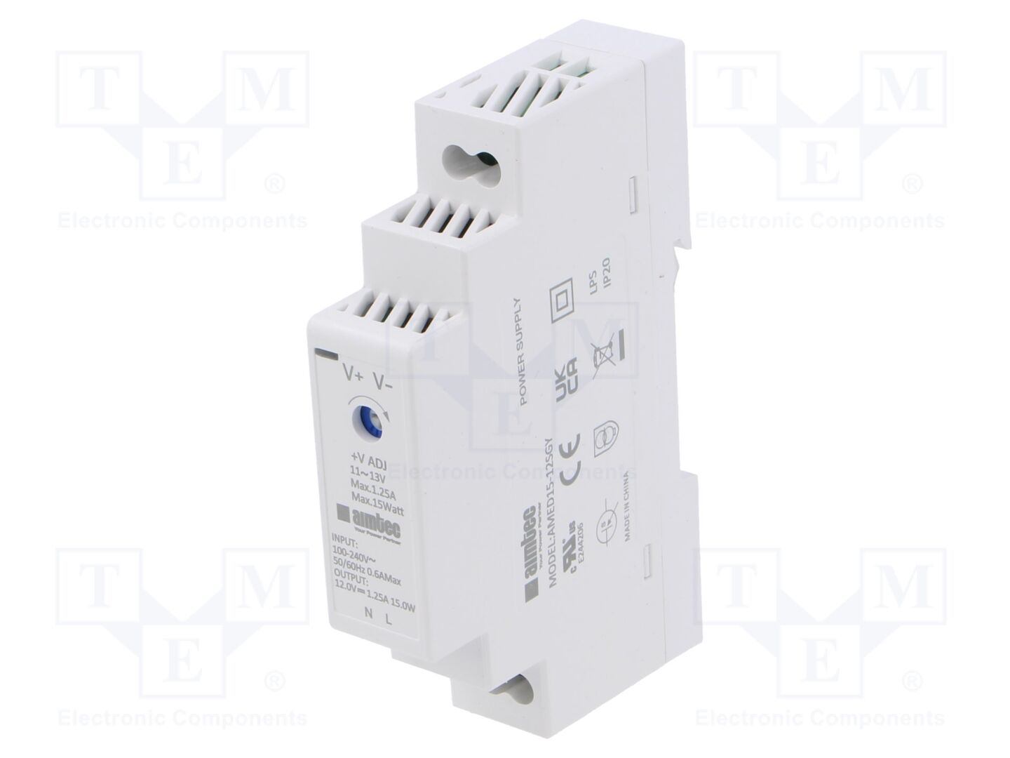AIMTEC AMED15-12SGY DIN-kiskoon asennettava kytkentävirtalähde 15W 12VDC