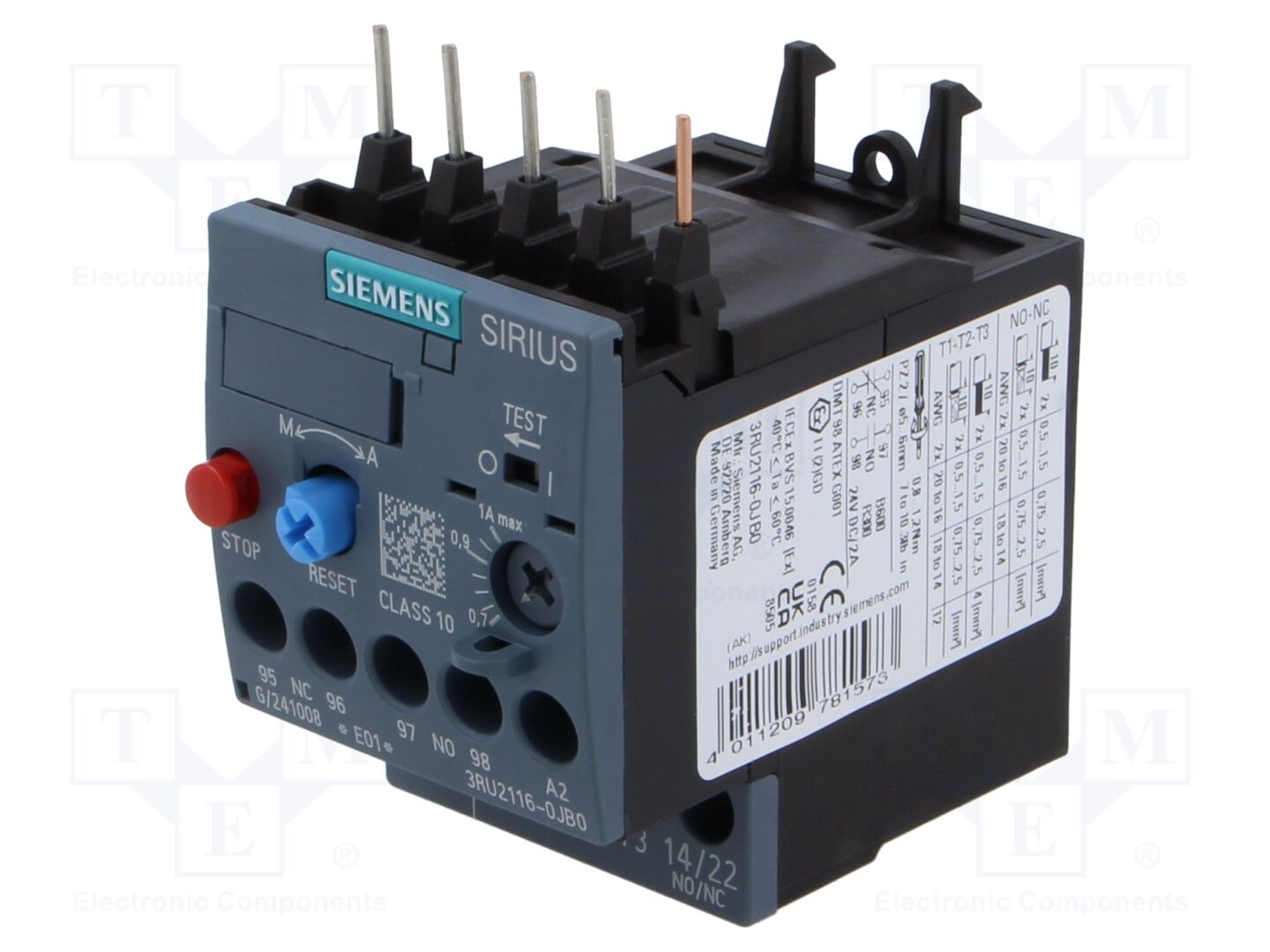 SIEMENS 3RU2116-0JB0 Lämpörele 0.25kW