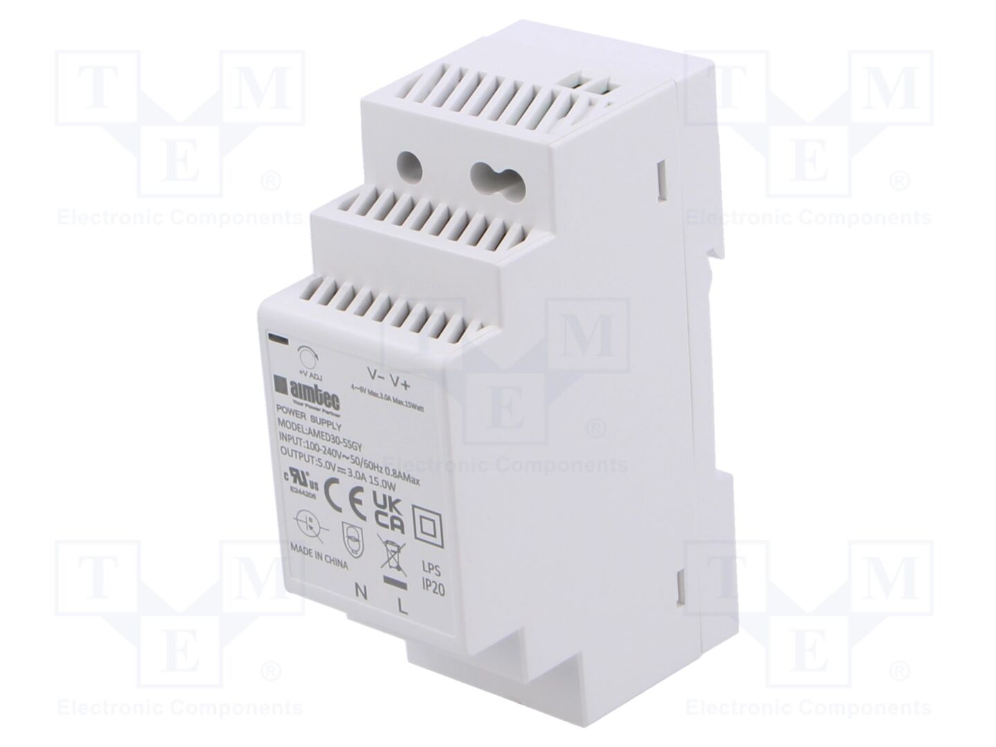 AIMTEC AMED30-5SGY DIN-kiskoon asennettava kytkentävirtalähde 15W 5VDC 3A