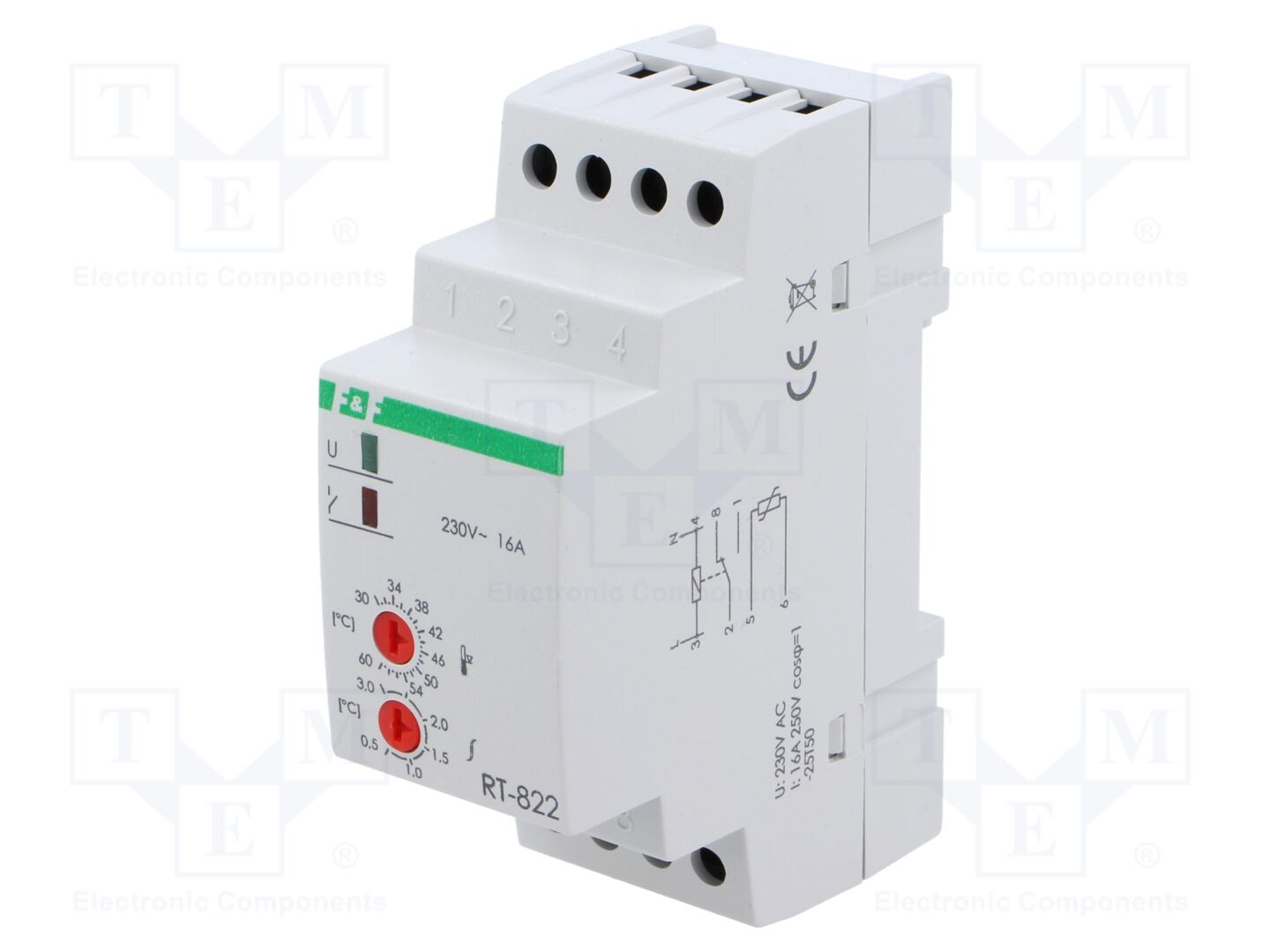 F&F RT-822B Lämpötilasäädin 30÷60°C