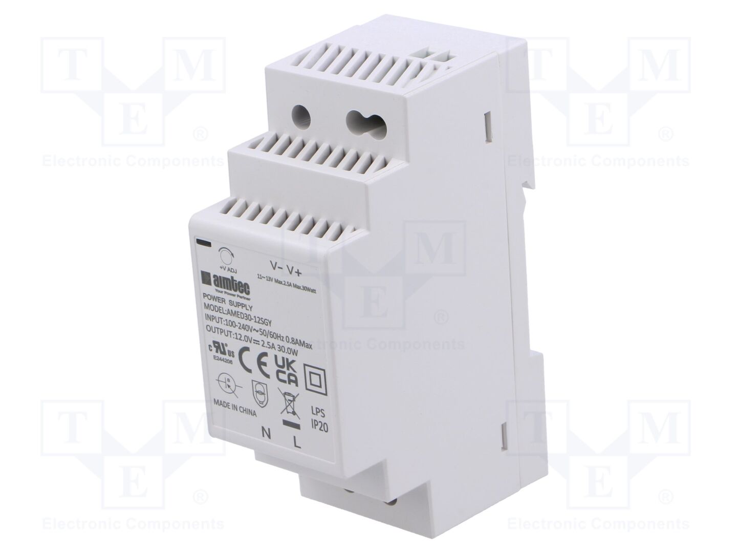 AIMTEC AMED30-12SGY DIN-kiskoon asennettava kytkentävirtalähde 24W 12VDC
