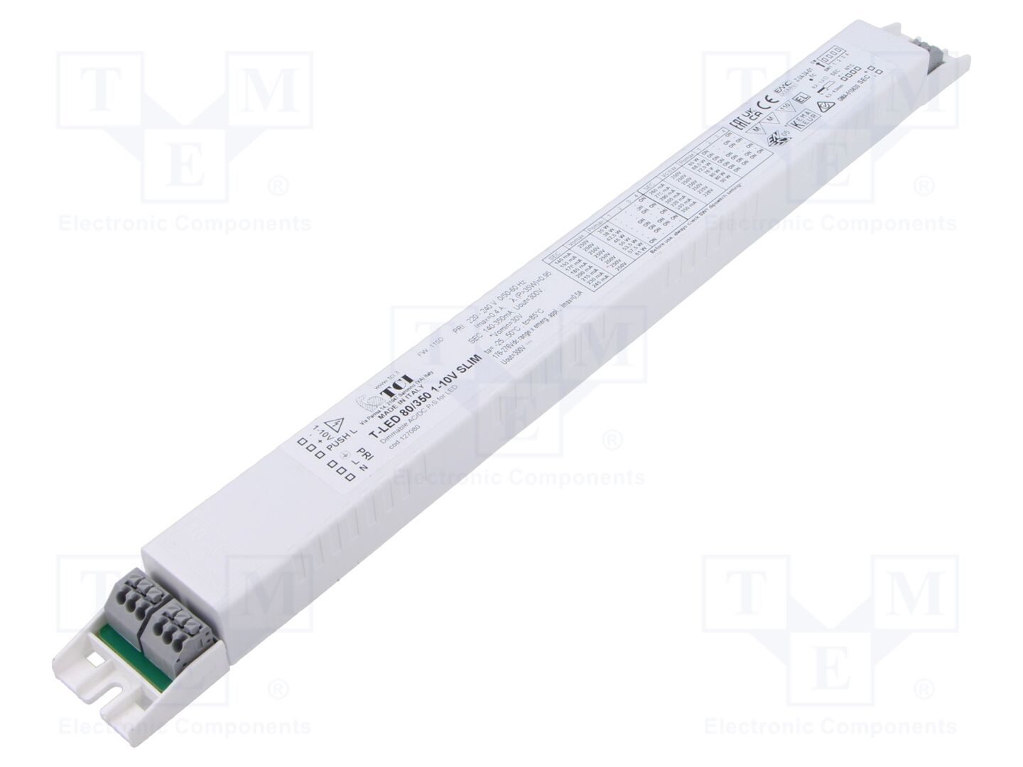TCI T-LED 80/350 1-10V SLIM LED-virtalähde 30-250VDC 140-350mA