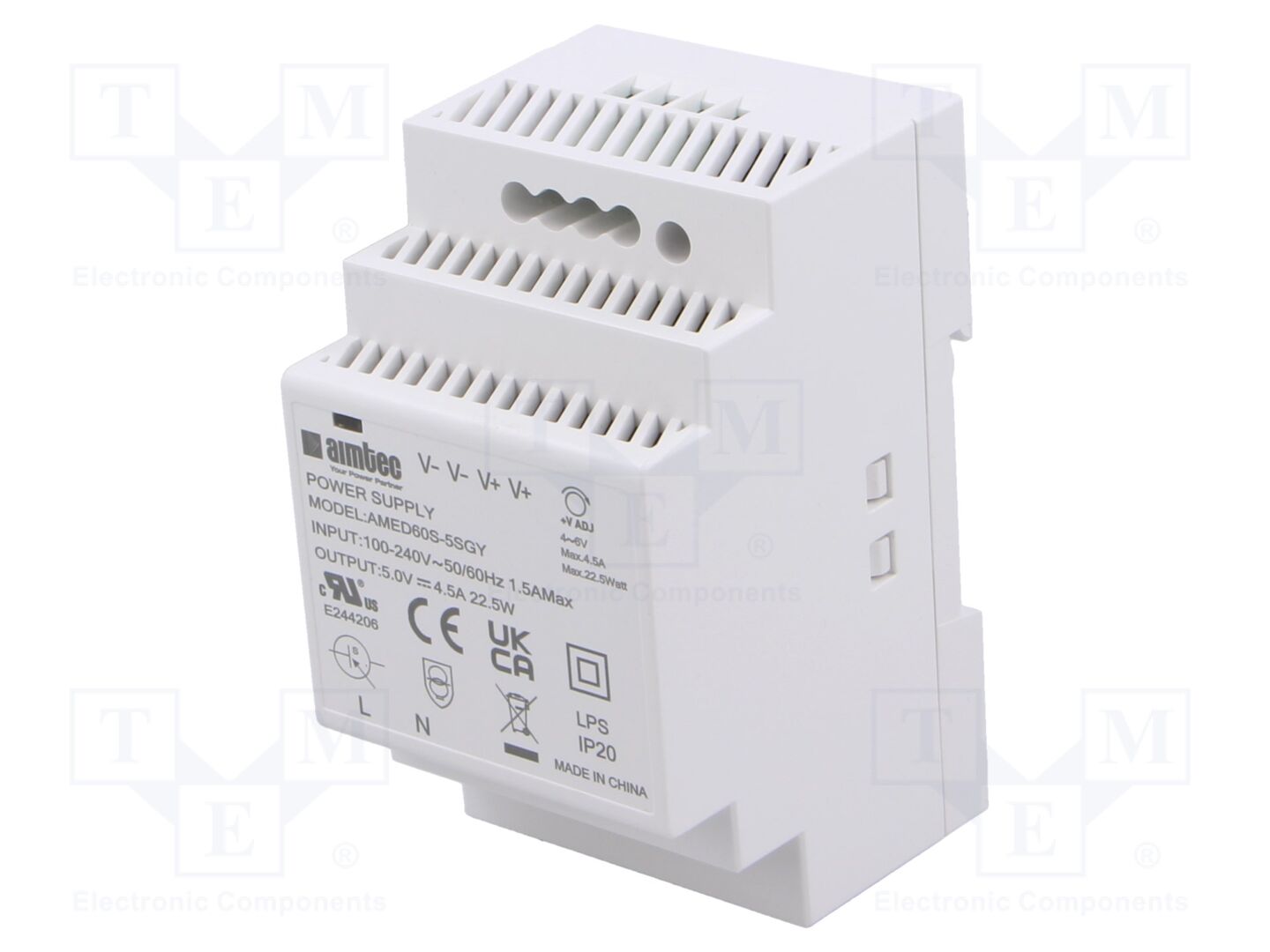 AIMTEC AMED60S-5SGY DIN-kiskokytketty kytkentävirtalähde 54W 5VDC 4,5A
