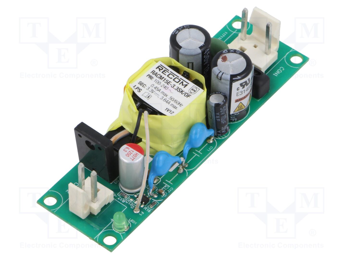 RECOM RACM15E-3.3SK/OF PCB AC/DC-muunnin 12W, 3.3V
