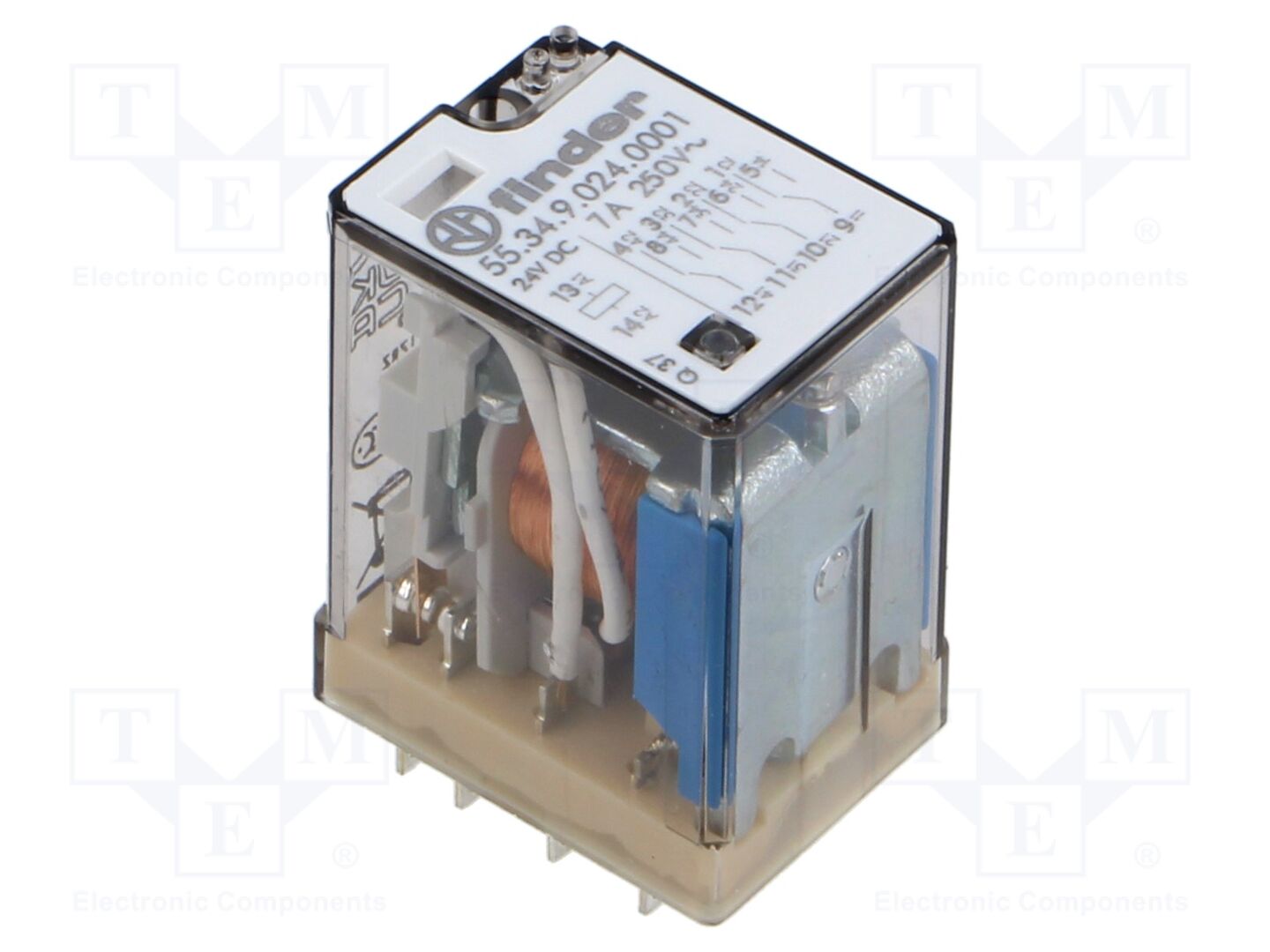 FINDER 55.34.9.024.0001 Sähkömagneettinen rele 24VDC
