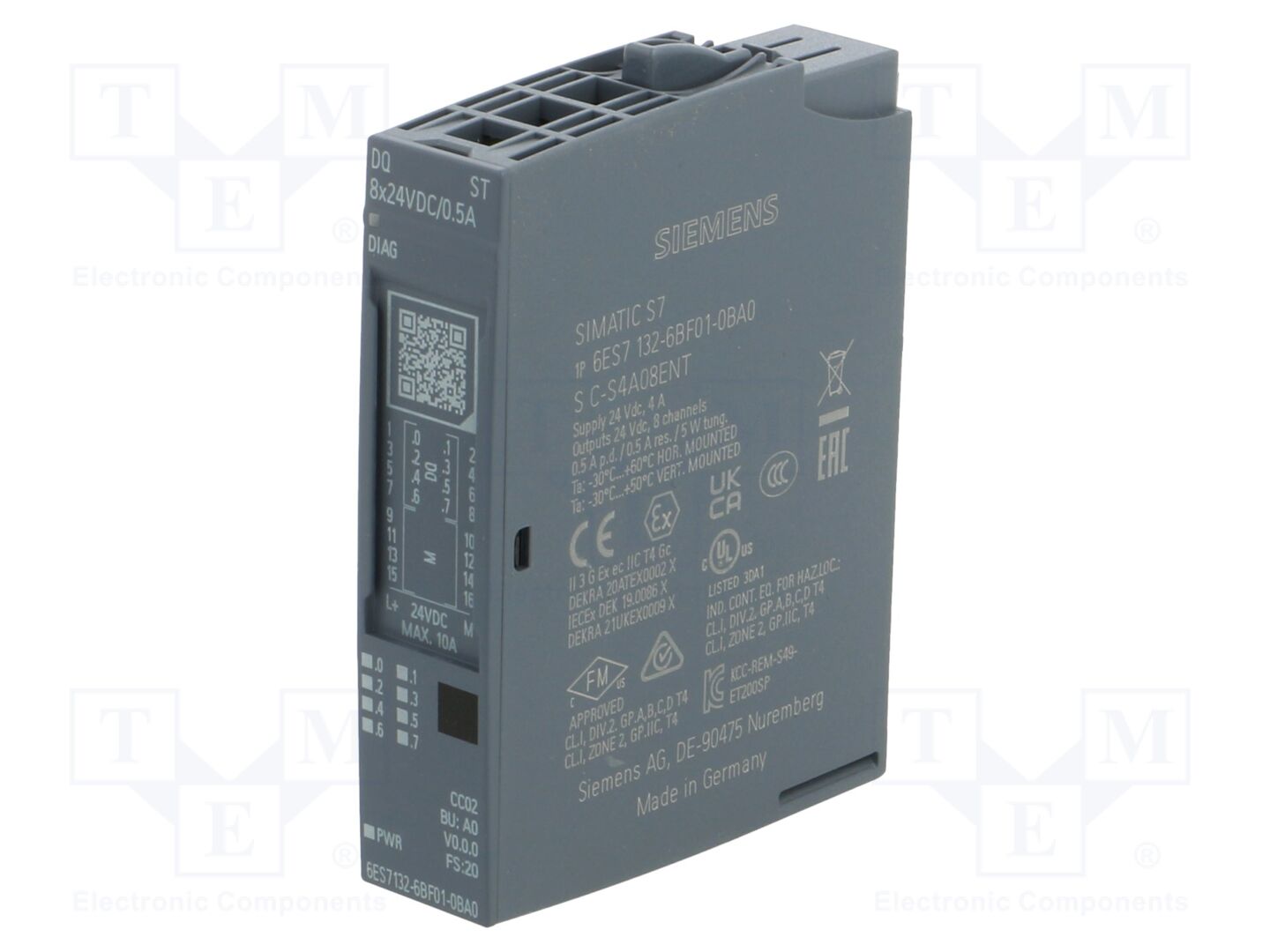 SIEMENS 6ES7132-6BF01-0BA0 Automaatiomoduuli 8 lähtöä