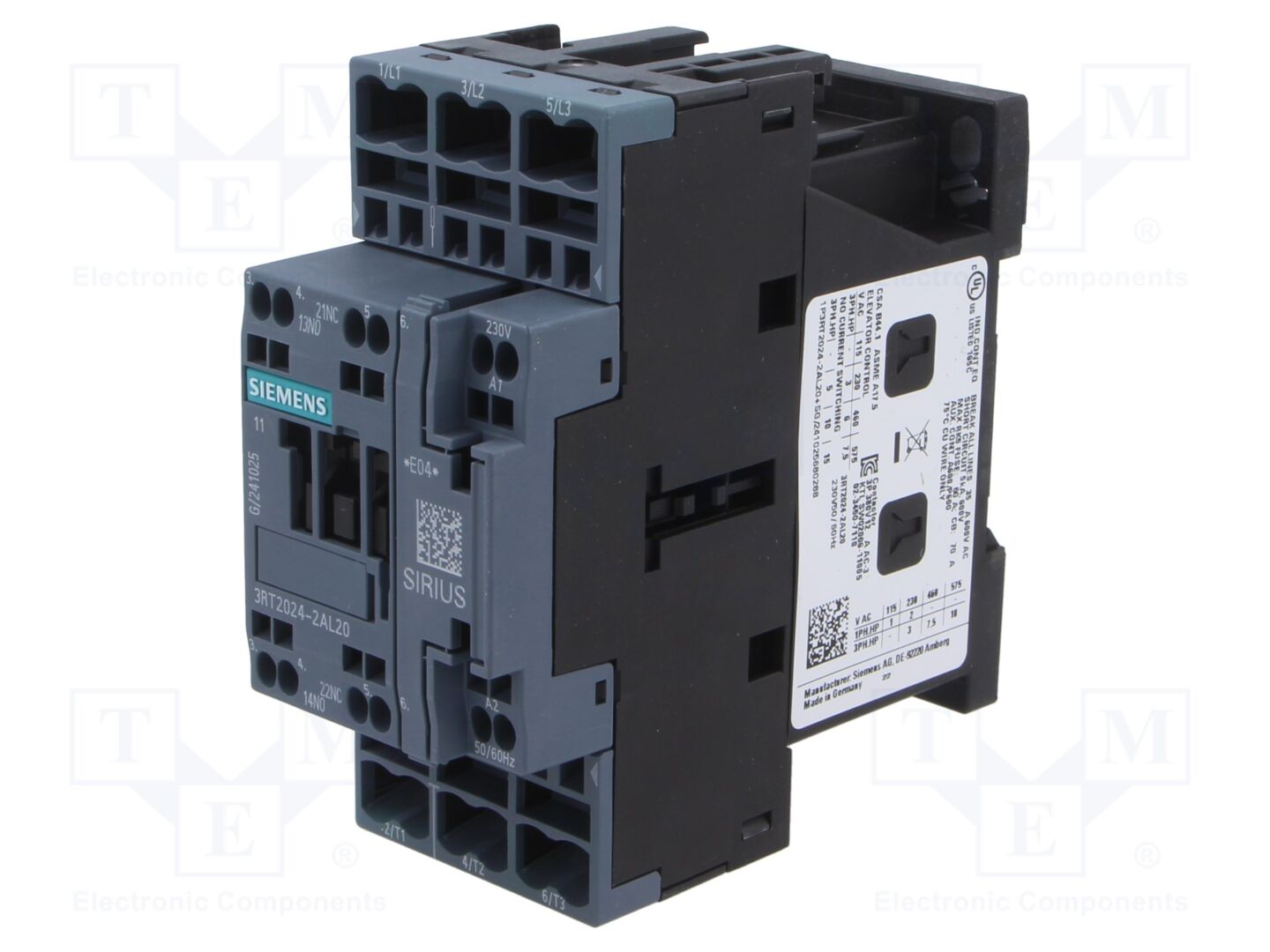 SIEMENS 3RT2024-2AL20 Kontraktori 12A