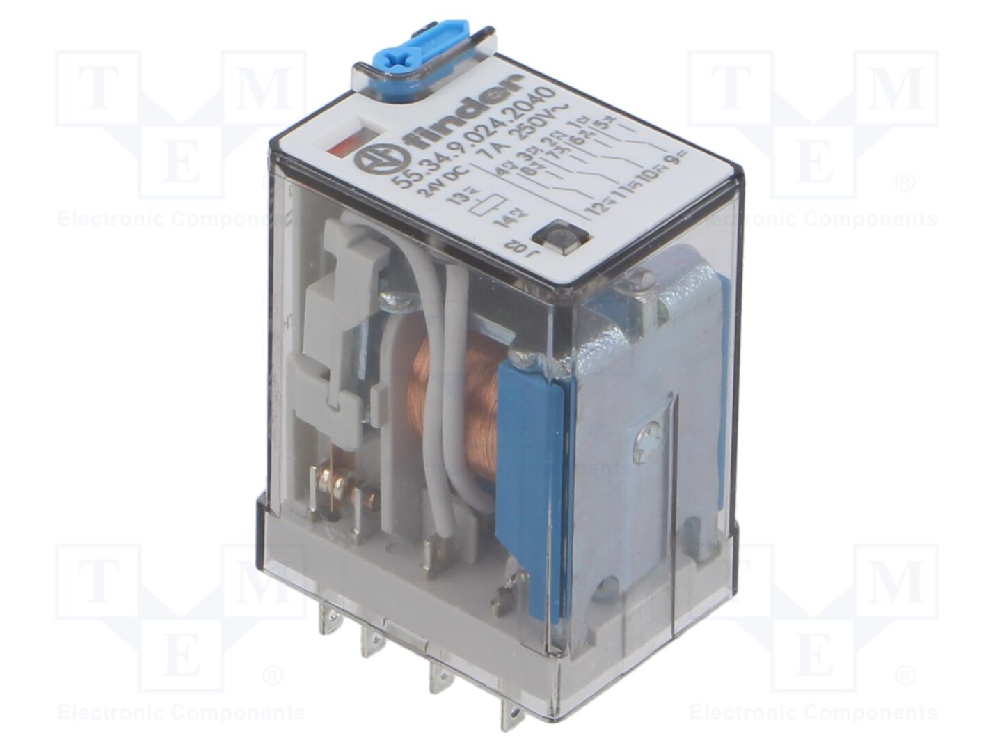 FINDER 55.34.9.024.2040 Sähkömagneettinen rele 24VDC