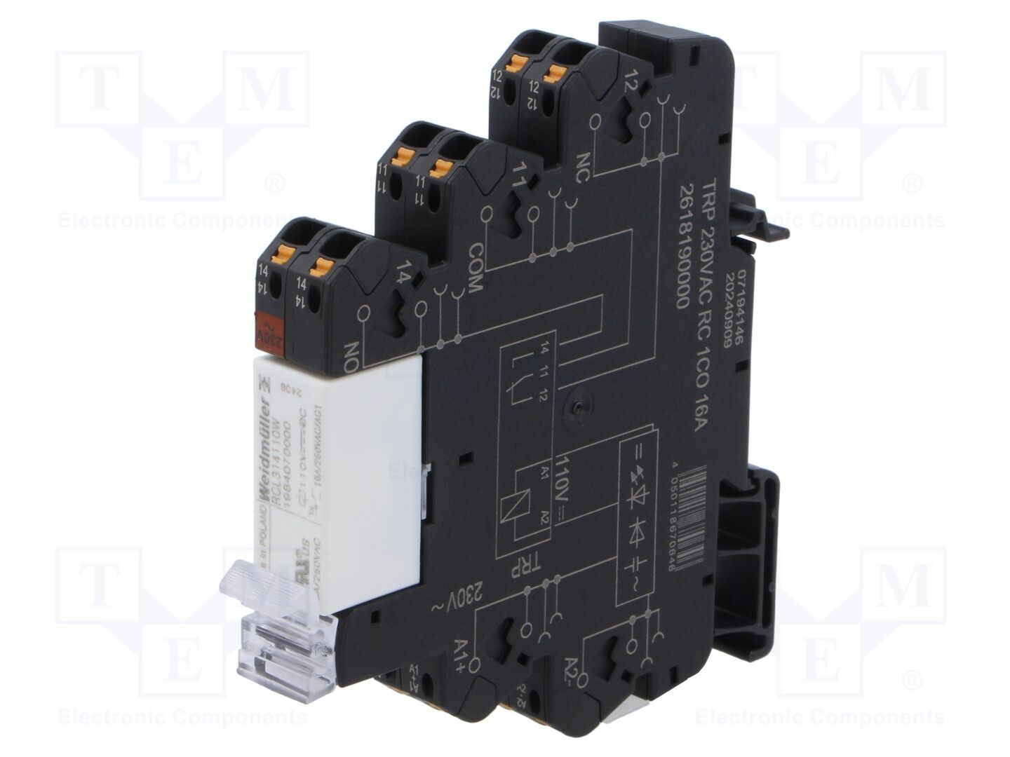 WEIDMÜLLER TRP230AC-RC-1CO-16 Rele 230VAC, 16A