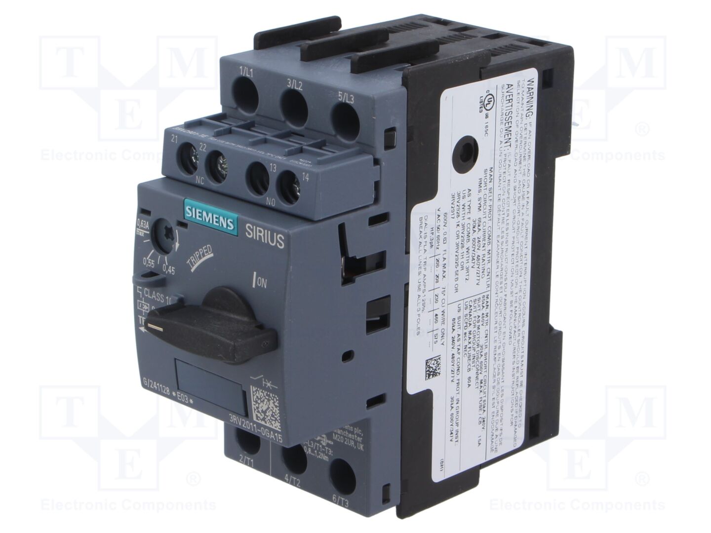 SIEMENS 3RV2011-0GA15 Moottorinsuojakatkaisija 0.18kW