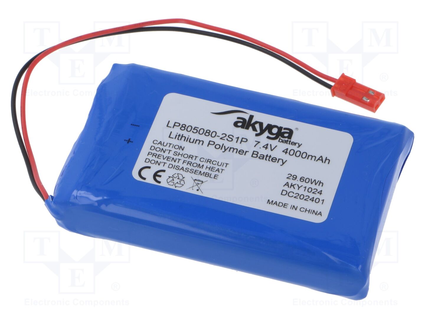 AKYGA BATTERY AKY-LP805080-2S1P Ladattava akku 7.4V, 4000mAh