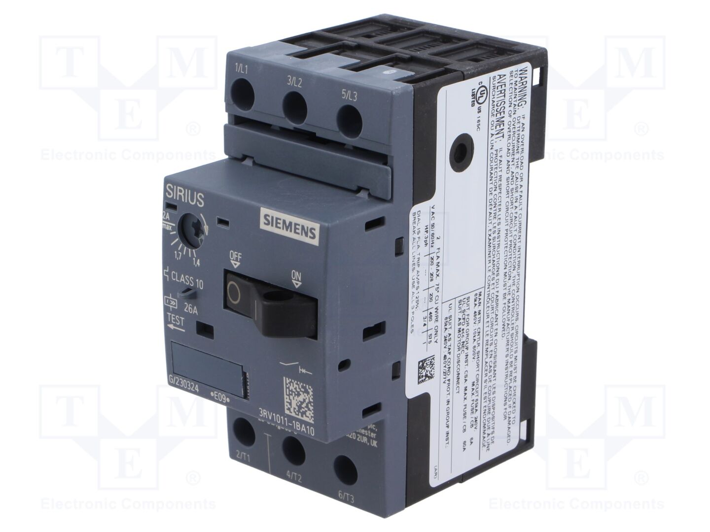 SIEMENS 3RV1011-1BA10 Moottorinsuojakatkaisija 0.75kW