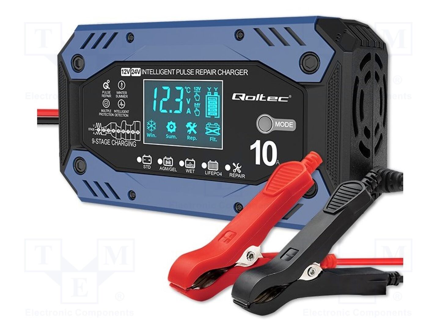 QOLTEC 52482 Akkulaturi 10A