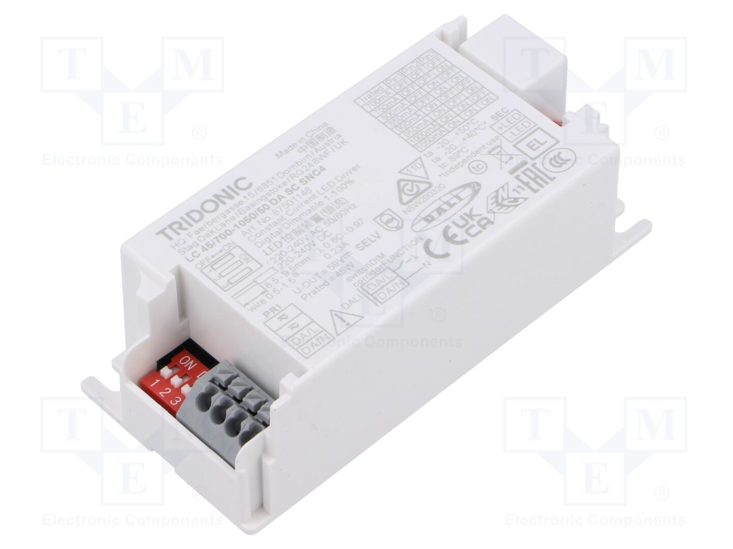 TRIDONIC LC 45W 700-1050MA DA SC SNC4 LED-virtalähde DALI 45W 15-50VDC