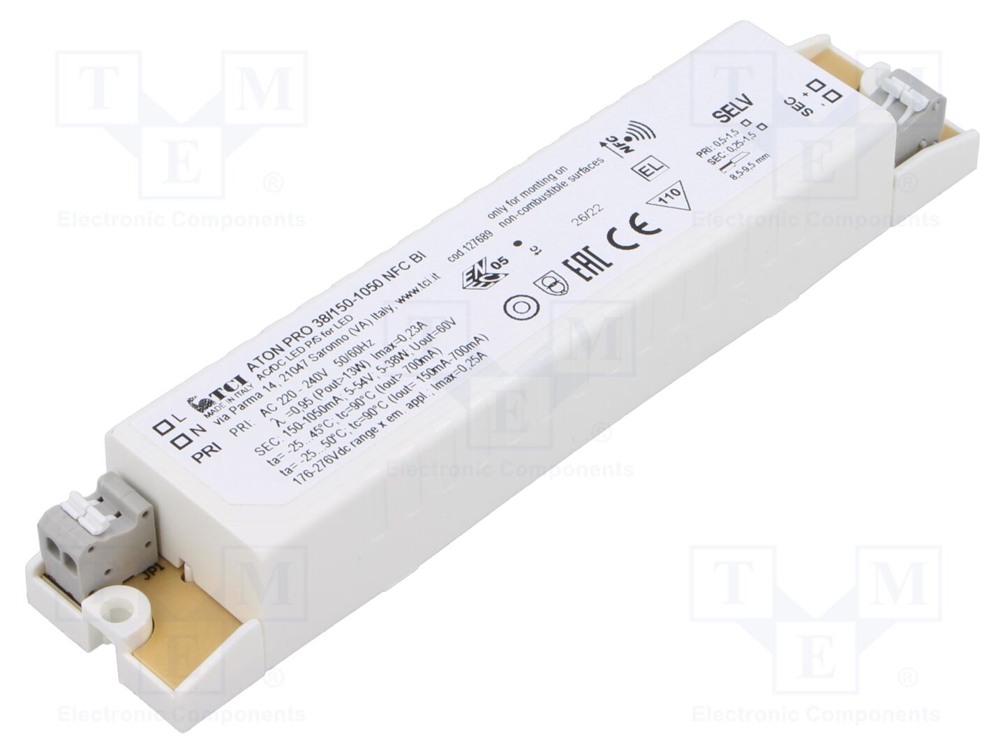 TCI ATON PRO 38/150-1050 NFC BI LED-virtalähde 10-54VDC 150mA-1.05A