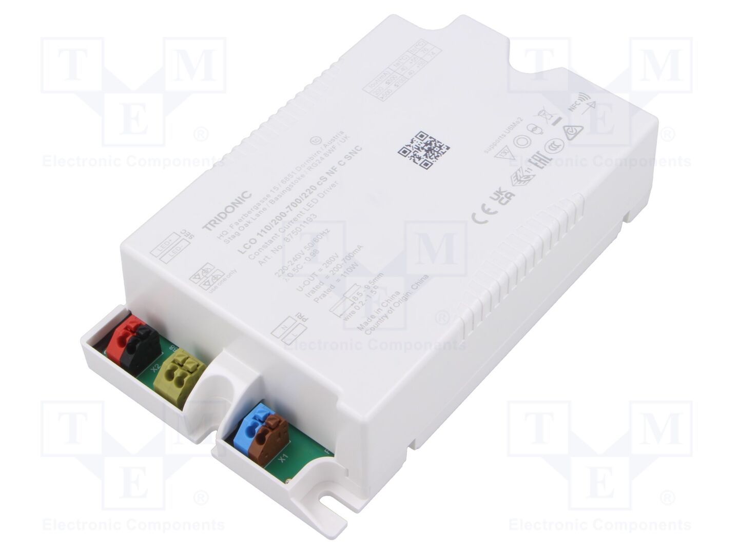 TRIDONIC LCO 110W 200-700MA 220V CS NF C SNC LED-virtalähde