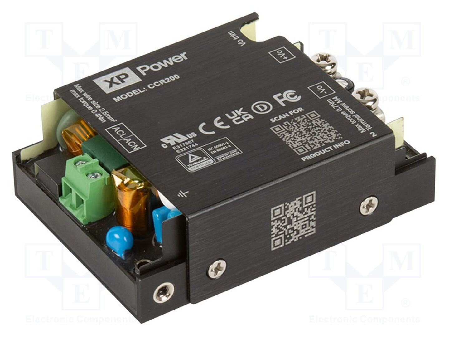 XP POWER CCR200PS54 Sisäänrakennettu kytkentäsähkönsyöttö 200W 54VDC