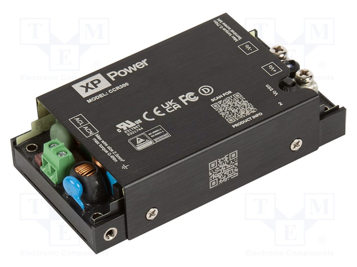 XP POWER CCR300PS24 Sisäänrakennettu kytkentävirtalähde 300W 24VDC 12.5A