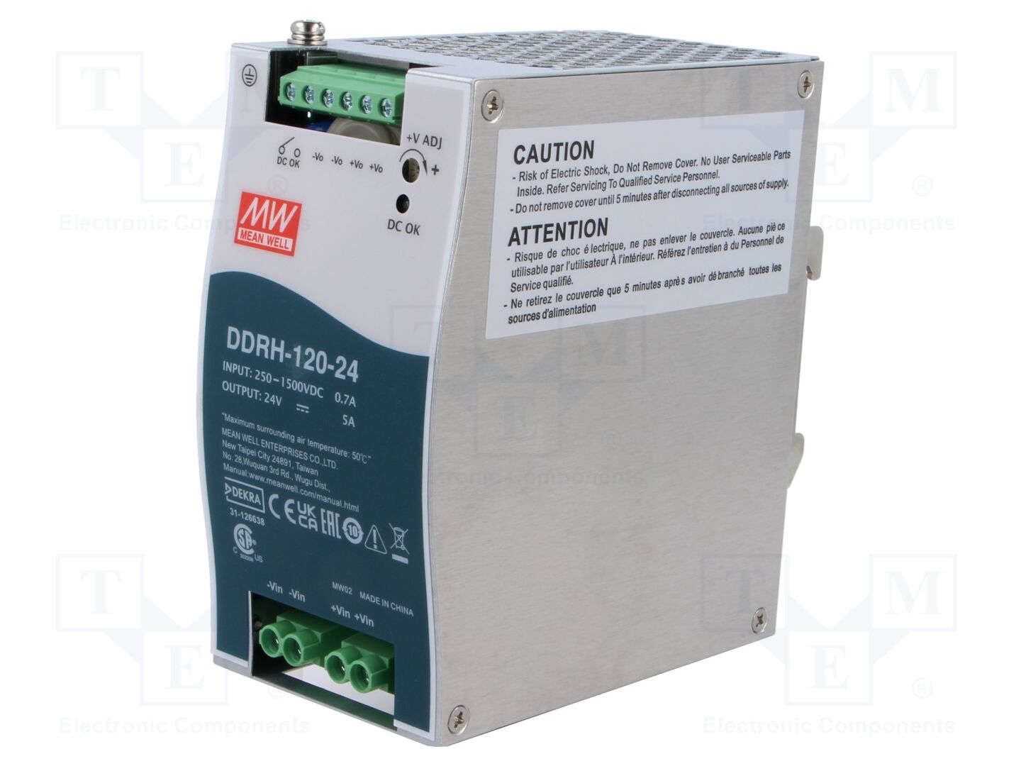 MEAN WELL DDRH-120-24 DC/DC-muunnin 120W