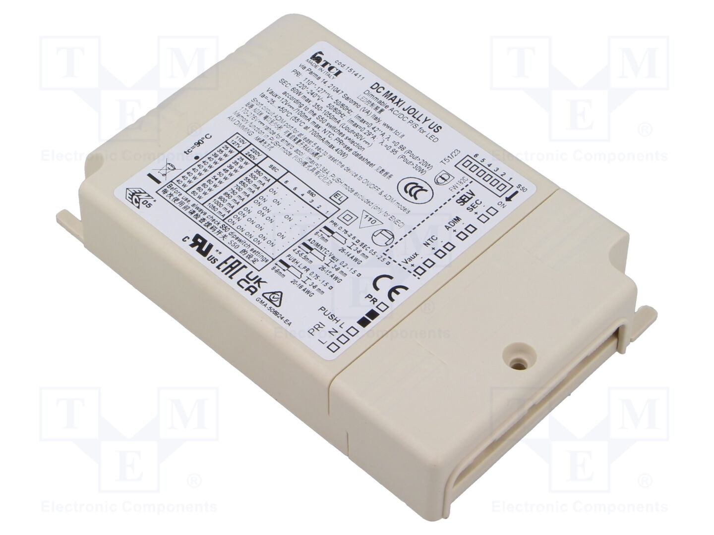 TCI DC MAXI JOLLY US 127411 LED-kytkentävirtalähde 2-74VDC 350mA-1.05A