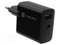 NATEC NUC-2145 Kytketävä verkkolaite 5-20VDC