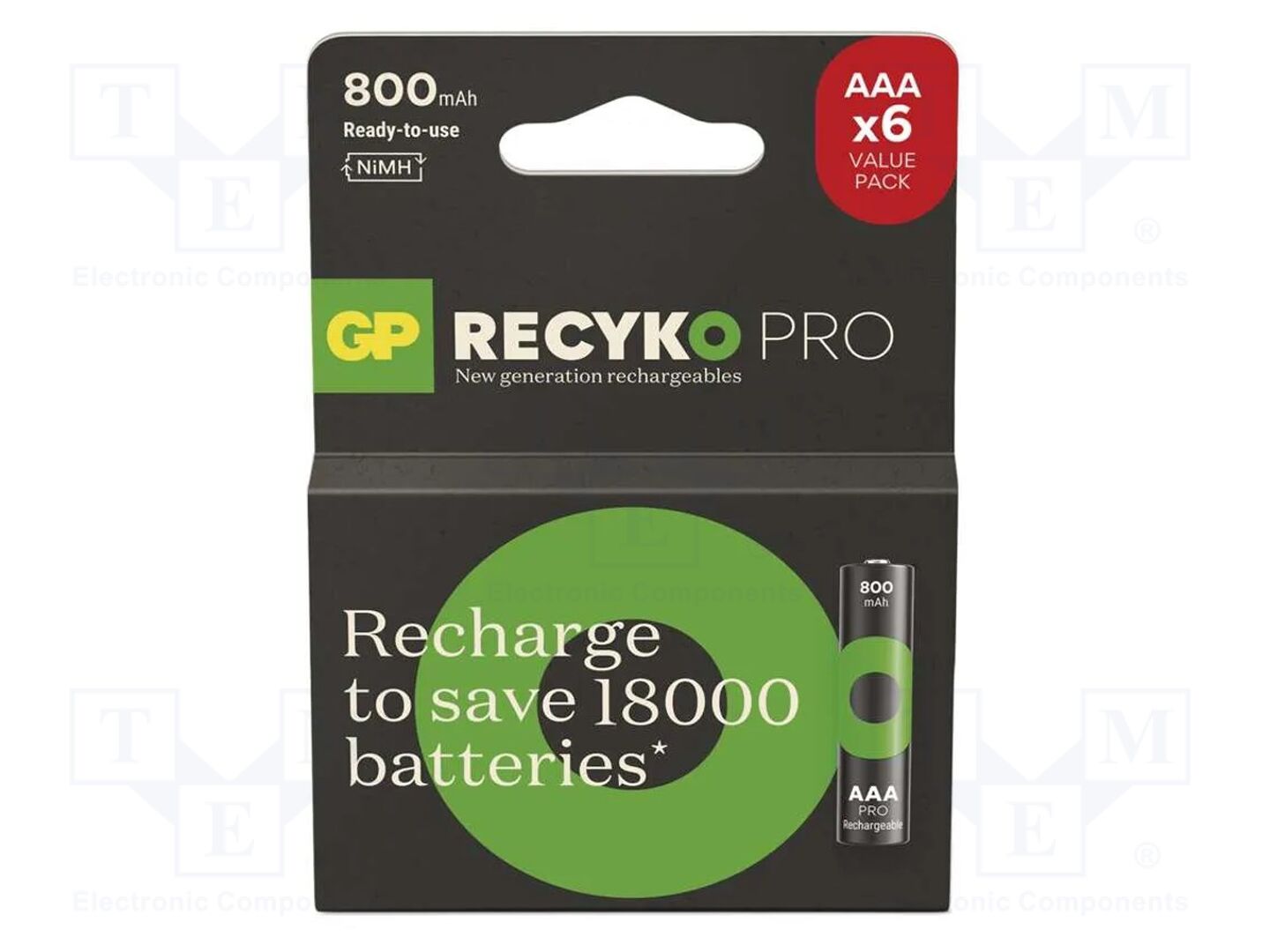 GP ACCU-R3X6/RCPRO-GP Ladattava akku 1.2V