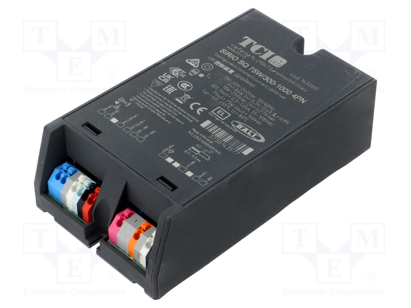 TCI SIRIO SQ 75W/300-1000 4PN LED-virtalähde DALI 2