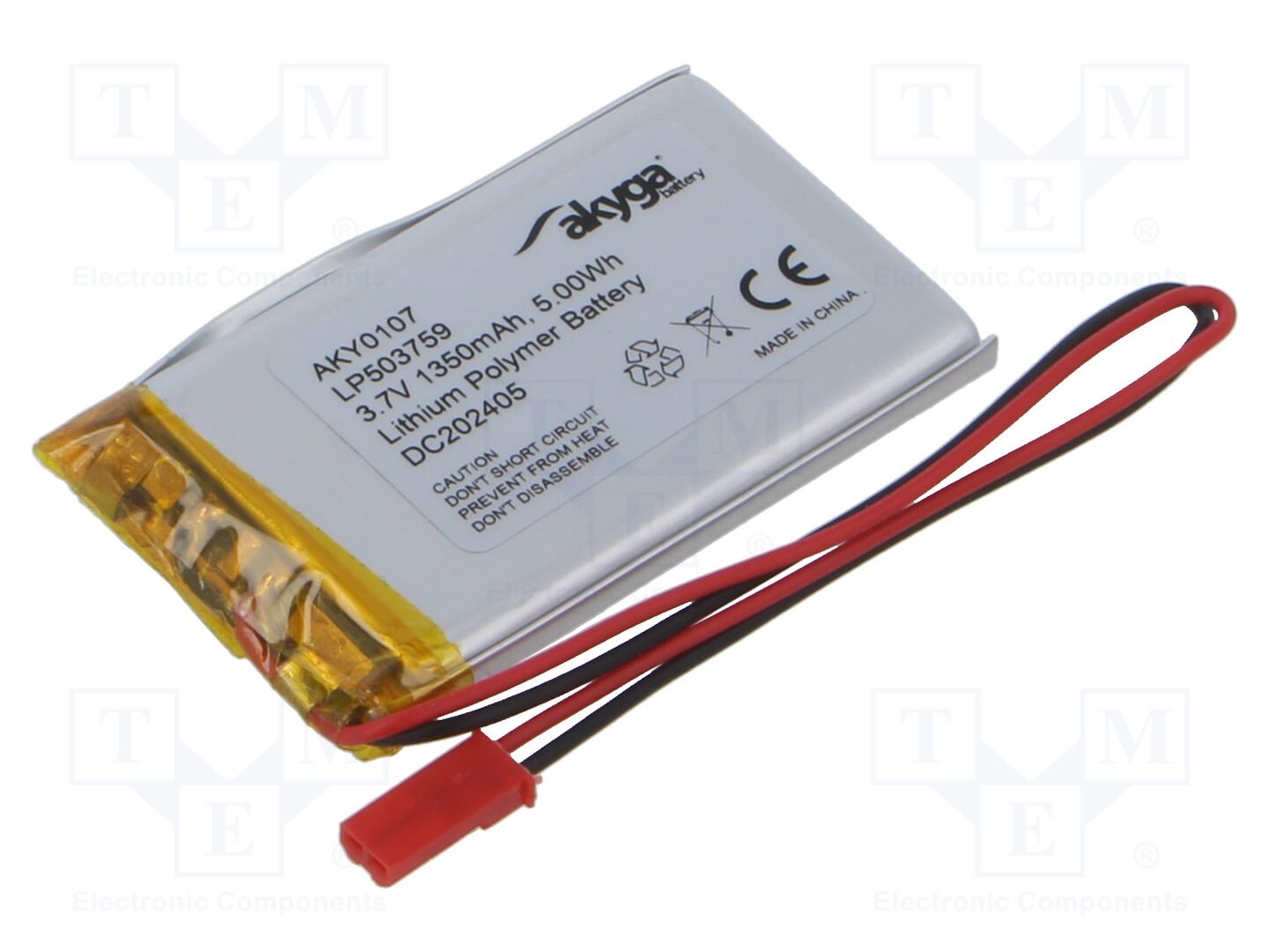 AKYGA BATTERY AKY-LP503759 Li-Po akku 3.7V, 1350mAh