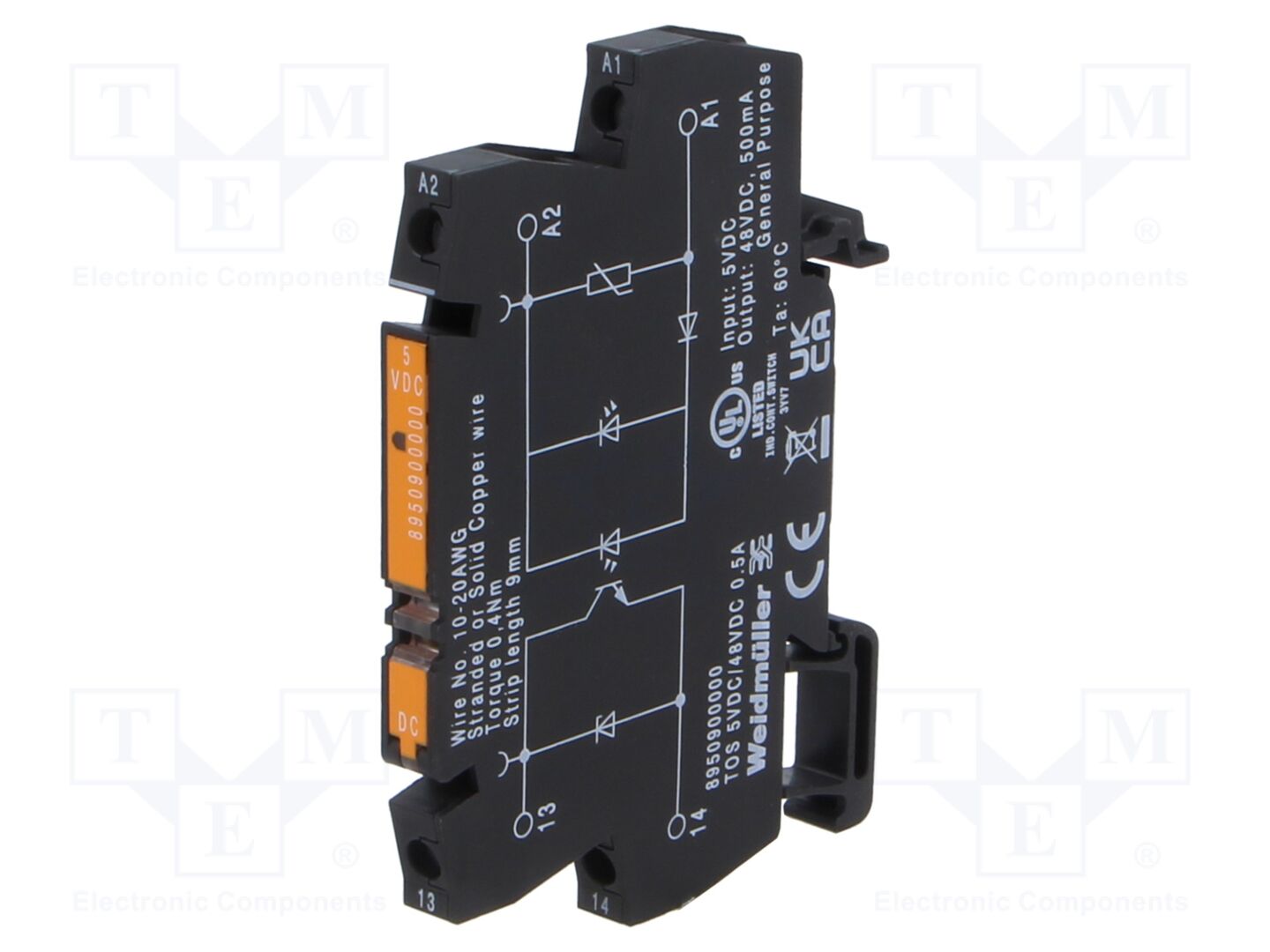 WEIDMÜLLER TOS-5VDC/48DC-0.5A Solid State Relay 5VDC