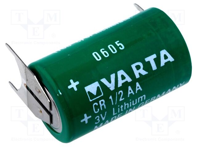 VARTA MICROBATTERY BAT-CR1/2AA-PCB Litiumparisto 3V 950mAh