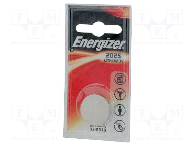ENERGIZER BAT-CR2025/EG-B Litiumparisto 3V (50 kpl erä)