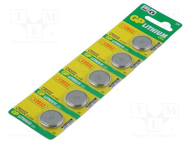 GP BAT-CR2032/GP Litiumparisto 3V