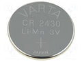 VARTA MICROBATTERY BAT-CR2430/V Litiumparisto CR2430 3V 300mAh (50 kpl erä)