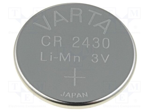 VARTA MICROBATTERY BAT-CR2430/V Litiumparisto CR2430 3V 300mAh (50 kpl erä)