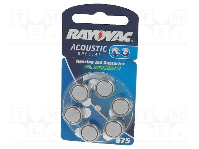 RAYOVAC BAT-HA675 Sinkki-ilmaparisto 1.45V 640mAh