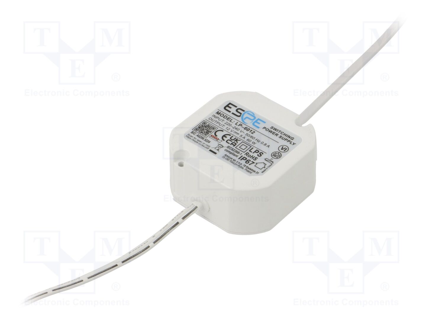 ESPE LP-6012 LED-virtalähde 60W 12VDC 5A