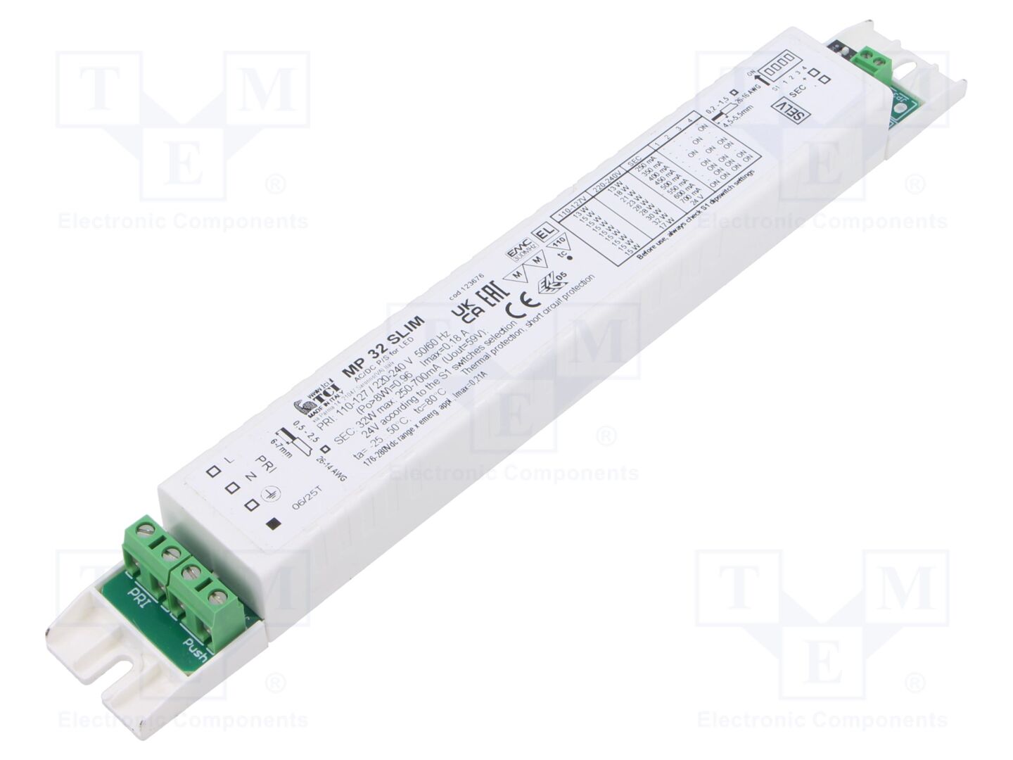 TCI MP 32 SLIM 123676 LED-virtalähde 2-53VDC 250-700mA