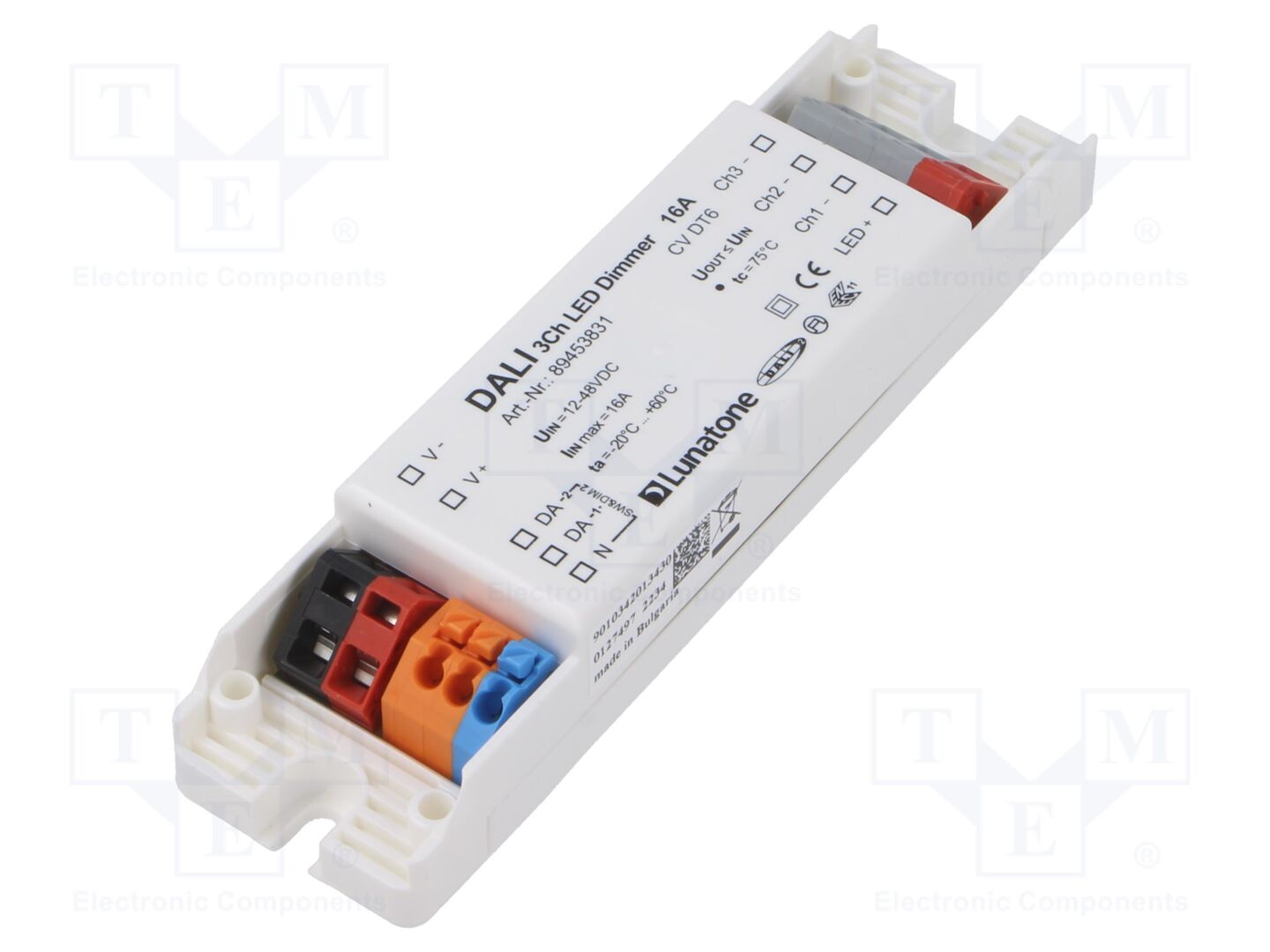 Lunatone DALI 3CH LED DIMMER 16A Switching Power Supply 12-48VDC
