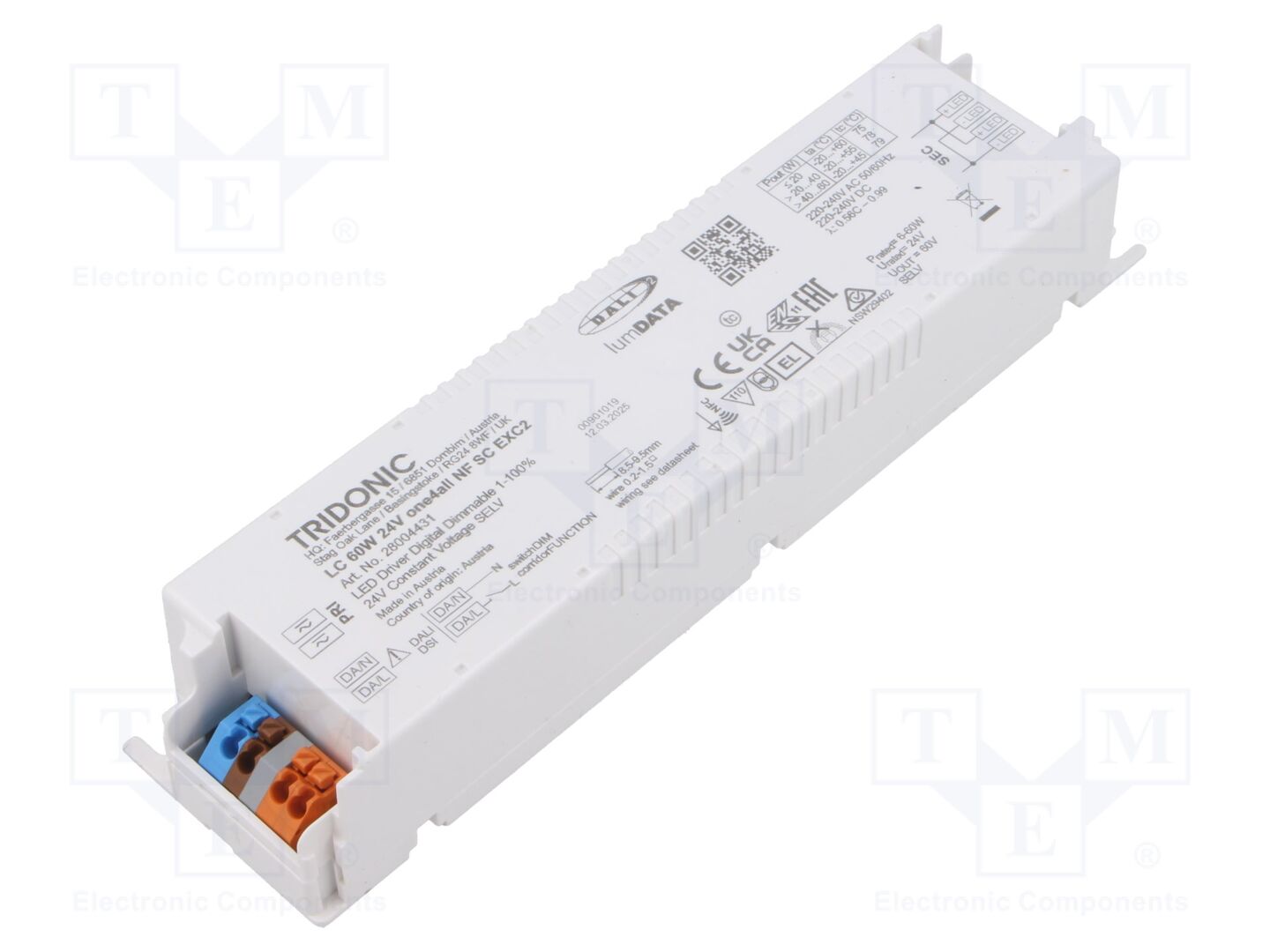 TRIDONIC LC 60W 24V O4A NF SC EXC2 LED-virtalähde 60W 24VDC