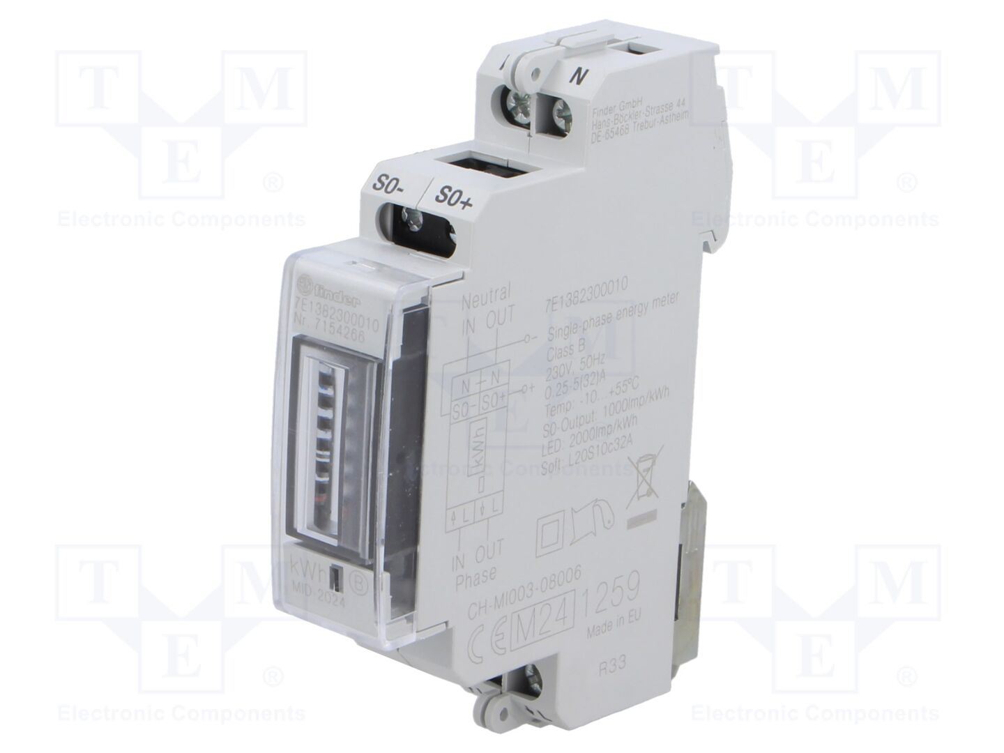 FINDER 7E.13.8.230.0010 Ohjain DIN-kiskoasennukseen 0.4W