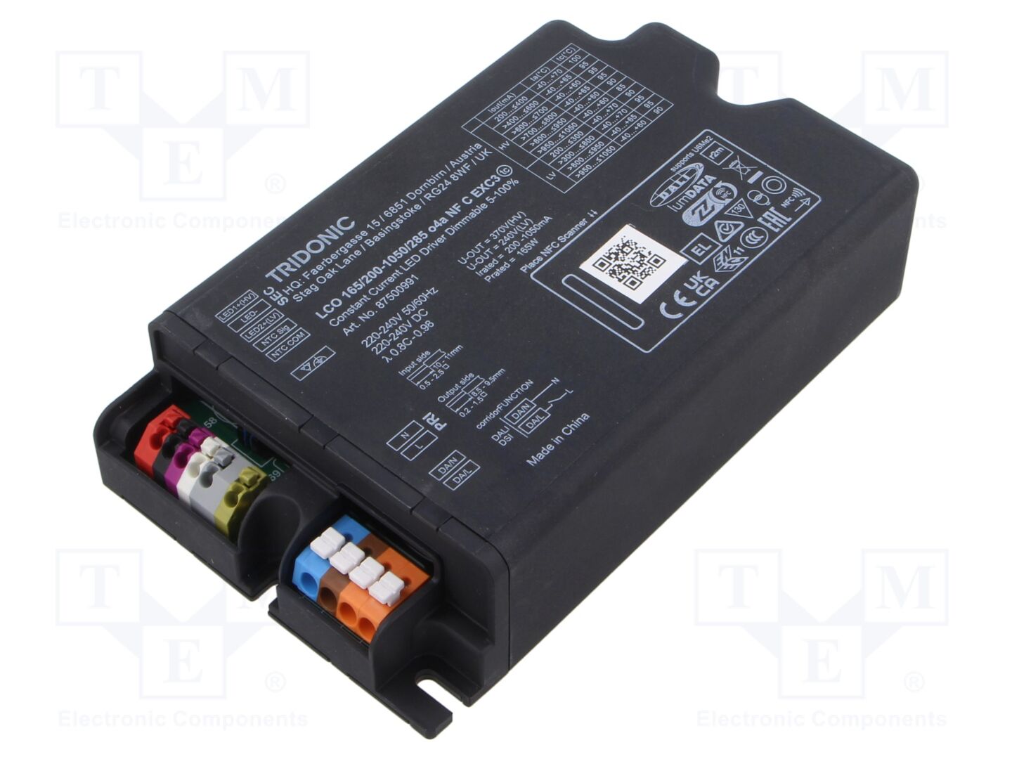TRIDONIC LCO 165/200-1050/285 O4A NF C EXC3 LED-virtalähde DALI 2