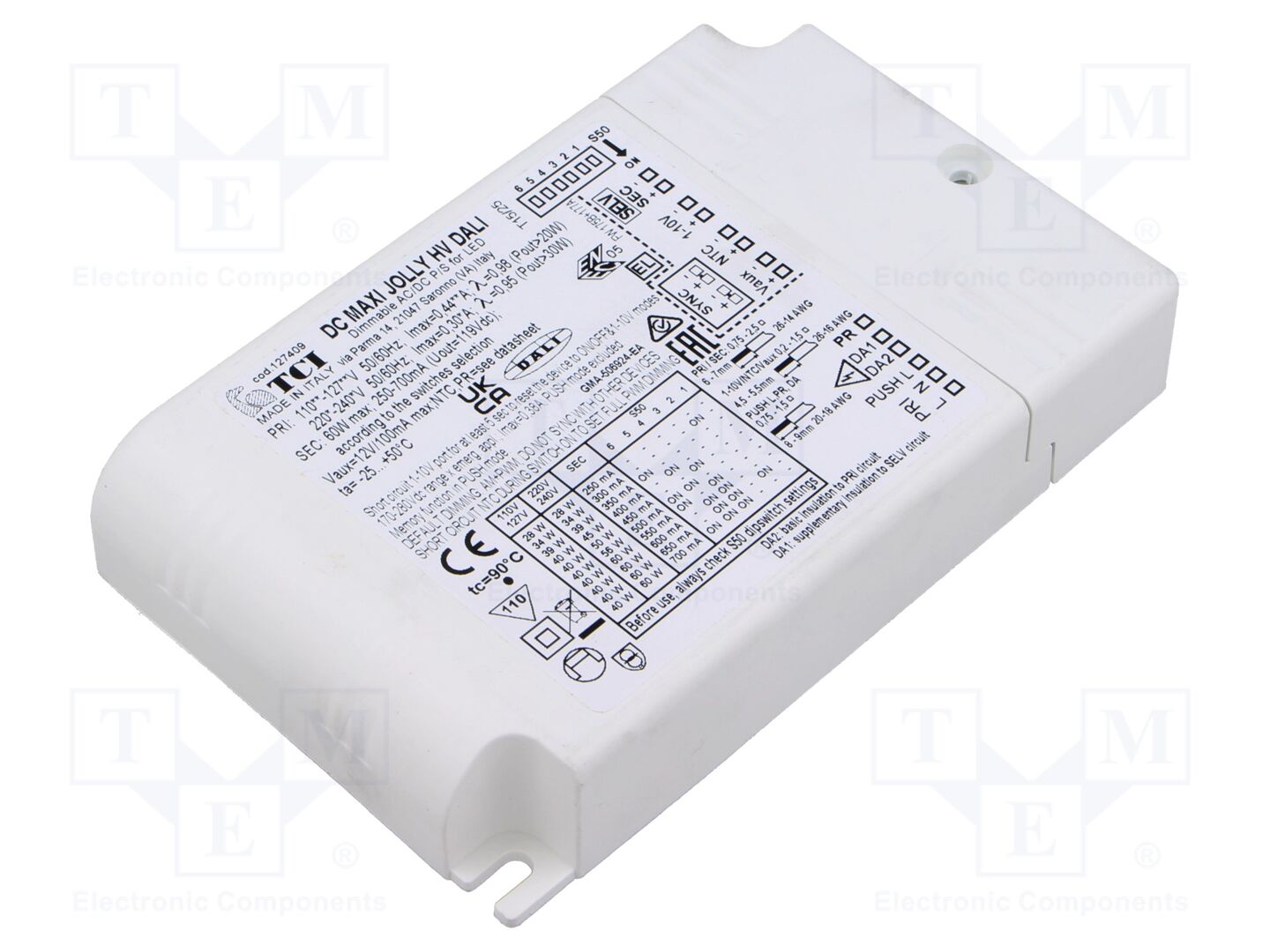TCI 127409 DC MAXI JOLLY HV DALI LED-virtalähde 250-700mA
