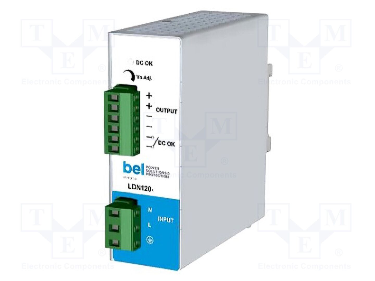 BEL LDN120-12 DIN-kiskoon asennettava kytkentäsähköinen virtalähde 120W 12V 7A