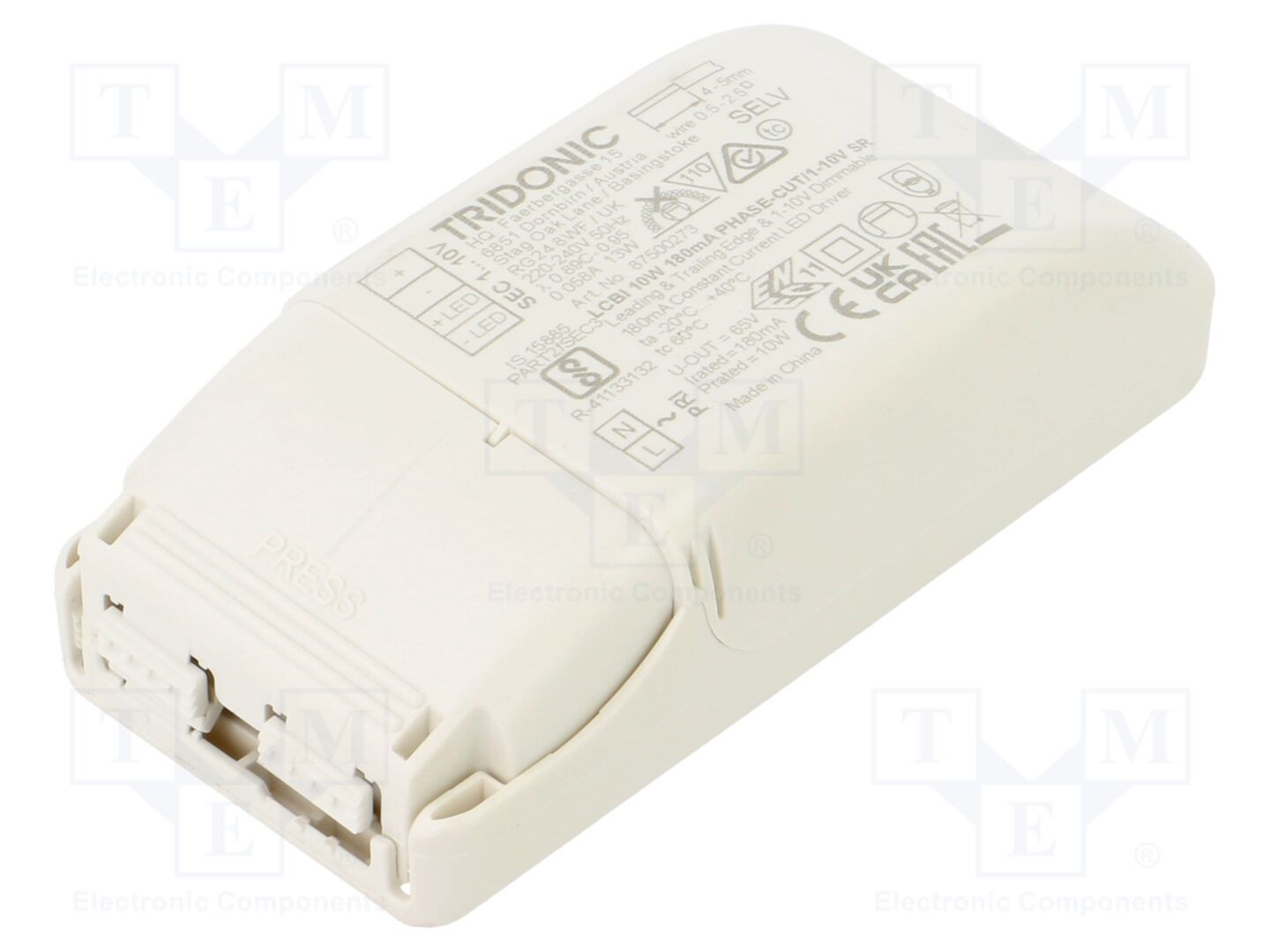 TRIDONIC LCBI 10W 180MA PHASE-CUT/1-10V SR LED-virtalähde 28-56VDC