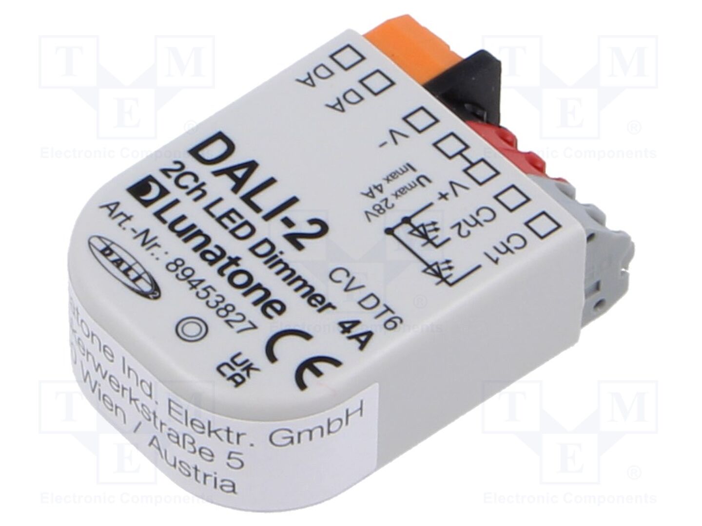 Lunatone DALI 2CH LED DIMMER 4A Kytkentäsähkölaite 12-28VDC
