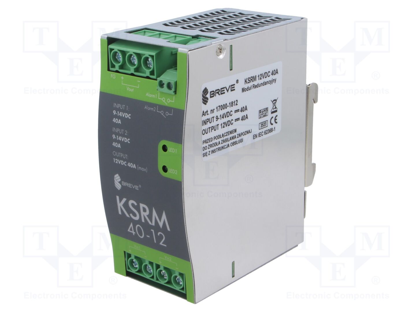 BREVE TUFVASSONS KSRM-12V-40A Redundanssimoduuli DIN-kiskoon
